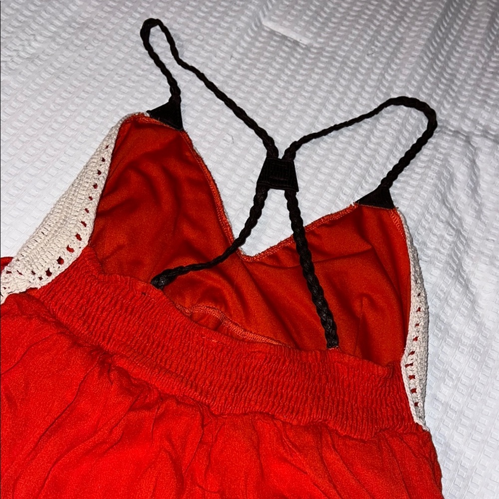 Shyanne Red and Cream Ruffled Dress - Picture 5 of 6
